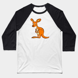 Cute Kangaroo Drawing Baseball T-Shirt